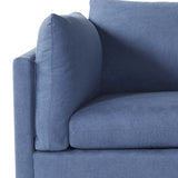 Canapé en tissu à dossier coussin Enda de Roundhill Furniture, bleu marine