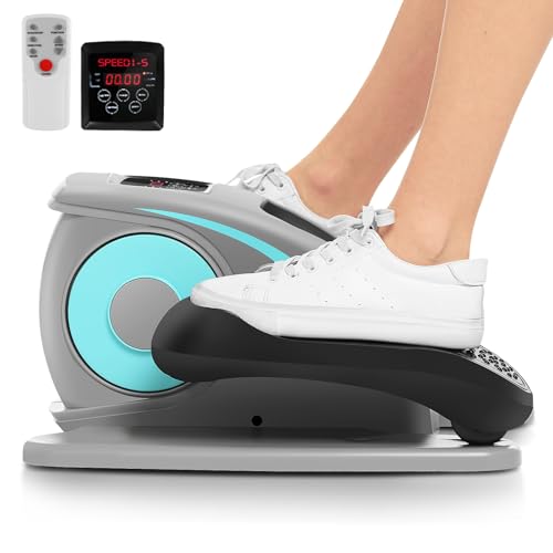 Vélo elliptique sous bureau ANCHEER – Appareil de pédalage silencieux pour seniors, bureau et domicile, équipement d'entraînement des jambes assis à faible impact, écran LCD intelligent, télécommande