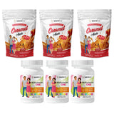 Pack de vitamines pour switch duodénal – Format à croquer : cure de 3 mois, BariatricPal Multivitamin ONE : comprimé à croquer orange-agrume – sans fer, BariatricPal Calcium Citrate Soft Chews : pomme-caramel