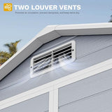 Abri de jardin extérieur en résine DWVO 1,5 x 0,9 m avec plancher, abri de rangement verrouillable et étanche avec fenêtre, rangement d'outils en plastique pour jardin, arrière-cour, terrasse, pelouse, gris
