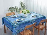 Nappe rectangulaire YiHomer Mykonos à motif de carreaux cachemire bordés, 152 x 213 cm, pour décorations de printemps et d'été, pique-niques et dîners – Intérieur et extérieur, résistante aux taches et à l'eau