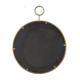 Miroir mural rond encadré de style moderne doré CC Home Furnishings 28,25 po