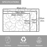 Paillasson Simply Rustic Barn, tapis de porte à motif vichy rose et carreaux de buffle, tapis d'accueil, tapis antidérapant pour porche, maison et intérieur, 50 x 80 cm
