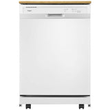 Whirlpool – Lave-vaisselle portable à cuve haute de 24 po avec commandes en façade – Blanc