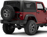 Support de roue de secours Redrock 4×4 HD compatible avec le hayon d'origine, compatible avec Jeep Wrangler JK 07-18