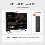 Téléviseur intelligent VIZIO Série D 24 pouces Full HD 1080p avec Apple AirPlay et Chromecast intégrés, compatible avec Alexa, D24f-J09, modèle 2022