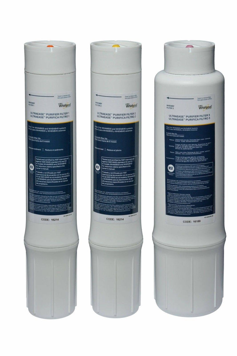 Filtres de rechange pour purificateur d'eau Whirlpool WHEMBF