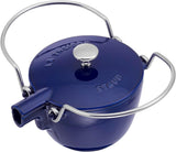 Bouilloire ronde en fonte Staub, 1 qt – Basilic, Fabriquée en France