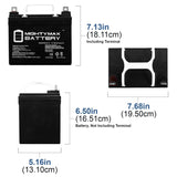 Batterie de remplacement Mighty Max 12V 35Ah pour Pride Mobility Jazzy Select GT