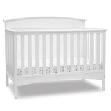 Lit de bébé convertible 4-en-1 à panneaux pleins Archer de Delta Children – Certifié Greenguard Gold, Blanc Bianca