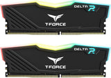 Kit de mémoire vive pour ordinateur de bureau TEAMGROUP T-Force Delta RGB DDR5 32 Go (2 x 16 Go) 6400 MHz (PC5-51200) CL40 (Blanc) pour Z690 – FF4D532G6400HC40BDC01