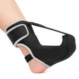 Chaussette d'attelle de nuit pour fasciite plantaire, orthèse améliorée avec plaque de support pour femmes et hommes, pour soulager la tendinite d'Achille, le pied tombant et les épines calcanéennes (Petit, Noir)