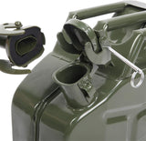 Réservoir de carburant portable en métal de 10 L (2,5 gallons), bidon pour diesel en tôle laminée à froid avec tuyau, modèle US (Vert 1)