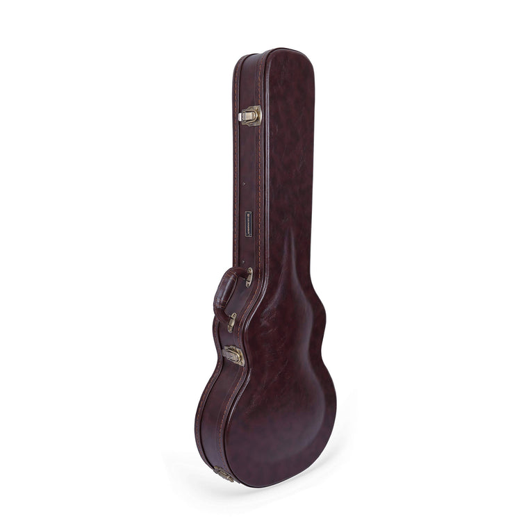 Étui pour guitare Les Paul Crossrock Vintage Brown Arch-Top en bois (CRW600LBR)