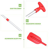 2 pagaies de kayak télescopiques pour bateau de rafting ou canoë en alliage d'aluminium et plastique