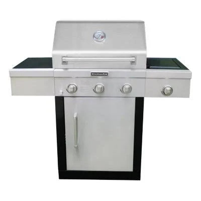 Barbecue à gaz KitchenAid 3 brûleurs avec brûleur latéral
