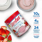 Poudre de remplacement de repas SlimFast, Fraise et crème, Mélange pour boisson fouettée minceur, 10 g de protéines, 14 portions