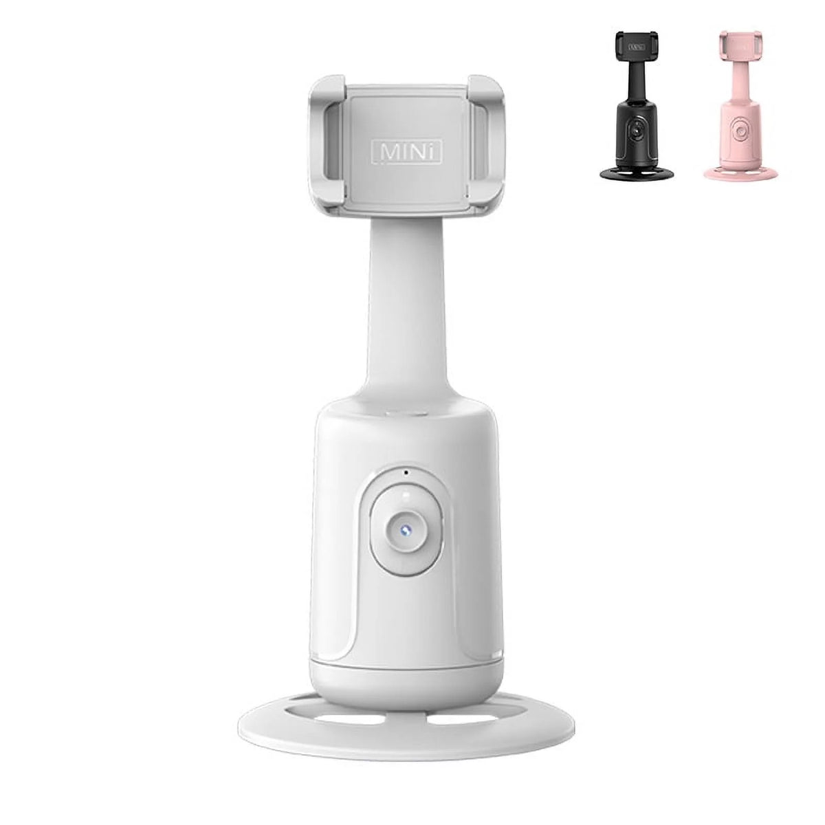 Trépied à suivi automatique du visage X XBEN, support de caméra de téléphone à rotation à 360° pour suivi du visage et du corps, support de téléphone à prise de vue intelligente pour diffusion en direct, vlog et vidéo, blanc
