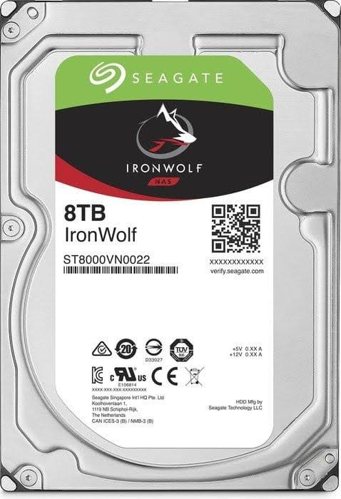 Disque dur interne Seagate IronWolf 8 To – 3,5 po – ST8000VN004 – SATA 6 Gb/s – 7 200 tr/min