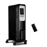 Radiateur à bain d'huile portable Pelonis 1500 W avec thermostat numérique et minuterie programmable 24 heures