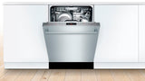 Bosch – Lave-vaisselle encastrable à commandes intégrées de 24 po de la série 800 avec CrystalDry, cuve en acier inoxydable, 3e panier, 40 dBa – Acier inoxydable