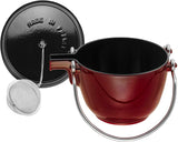 Bouilloire ronde en fonte Staub, 1 qt – Basilic, Fabriquée en France