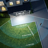 Projecteurs de sécurité 75W à détecteur de mouvement avec télécommande, 3 têtes, éclairage extérieur avec détection de mouvement, 6500K, IP65, 7500LM, projecteurs du crépuscule à l'aube pour cour, garage, porche et mur, lot de 2