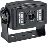 Caméra de recul couleur Voyager VCMS20B avec assistance LED basse lumière, noir, capteur d'image CMOS 1/3 po, résolution de 600 lignes TV, angle de vision de 145°, microphone intégré, obturateur électronique à iris, étanche (IP69K)