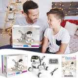 Chien robot télécommandé avec fonction tactile et programmable, chien robot cascadeur interactif intelligent