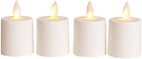 Bougies chauffe-plat rechargeables sans flamme Luminara, non parfumées, blanc, 4 pièces
