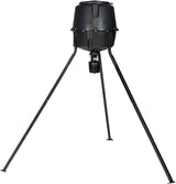 Nourrisseur pour cerfs sur trépied Moultrie, 30 gallons, distribution par projection, capacité de 200 livres, plastique moulé, assemblage sans outils