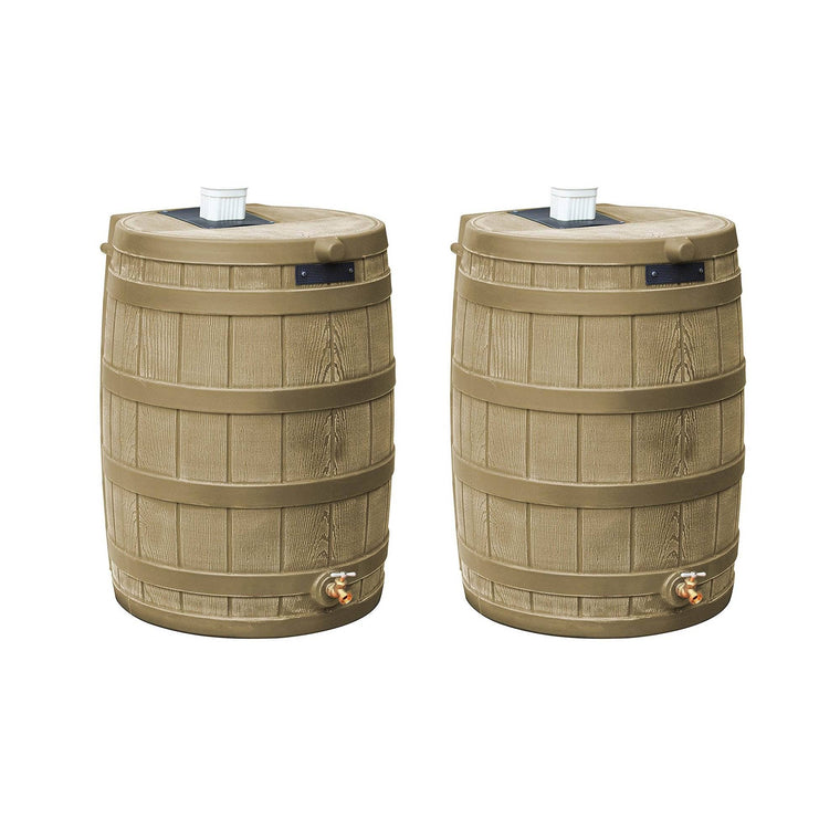Collecteur d'eau de pluie Good Ideas Rain Wizard 50 gallons, kaki (lot de 2)