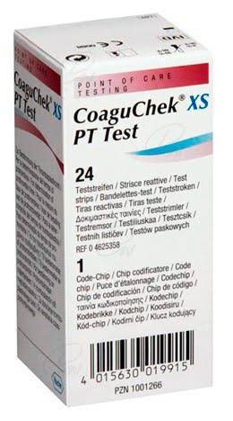 Bandelettes réactives Roche PT CoaguChek XS 24