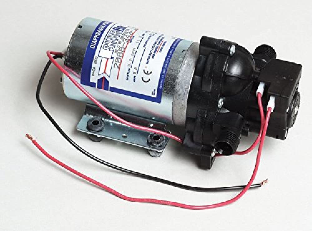 Pompe à membrane à demande automatique Shurflo 2088-343-135, 12 VCC, pressostat 45 PSI, 3,0 GPM avec clapets en Viton, membrane en Santoprène, auto-amorçante, 10 ampères (max), orifice 1/2-14 NPSM