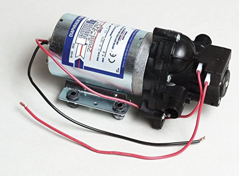 Pompe à membrane à demande automatique Shurflo 2088-343-135, 12 VCC, pressostat 45 PSI, 3,0 GPM avec clapets en Viton, membrane en Santoprène, auto-amorçante, 10 ampères (max), orifice 1/2-14 NPSM