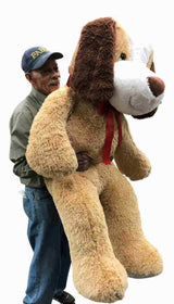 Gros Chiot en Peluche Géant 5 Pieds 60 Pouces 153 cm Immense Chien en Peluche Doux et Adorable