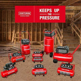 Compresseur d'air portatif Craftsman, 2 gallons, double réservoir, 125 PSI, 0,3 HP
