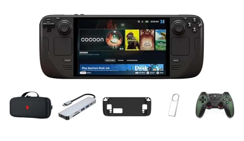 Console de jeu portable Valve Steam Deck 2 To OLED, écran tactile 7 pouces 1280 x 800, kit complet 5-en-1