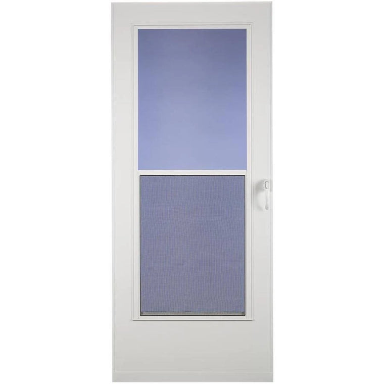 Porte moustiquaire Larson pour maison mobile, à âme en bois, réversible, vue intermédiaire, 32 po x 74 po, blanc | 38005033274
