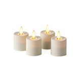 Bougies chauffe-plat rechargeables sans flamme Luminara, non parfumées, blanc, 4 pièces