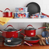 Ensemble de batterie de cuisine antiadhésive et en fonte Pioneer Woman Frontier Speckle, 25 pièces