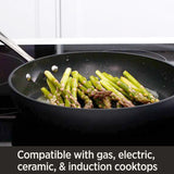 Sauteuse All-Clad E7853364 HA1 en aluminium anodisé dur antiadhésif, compatible lave-vaisselle, sans PFOA, 3,8 litres, noir