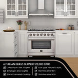 Capriasca – Cuisinière à gaz autonome Titanium Professional 36 po