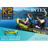 Kayak Intex Explorer K2, ensemble de kayak gonflable pour 2 personnes avec rames en aluminium