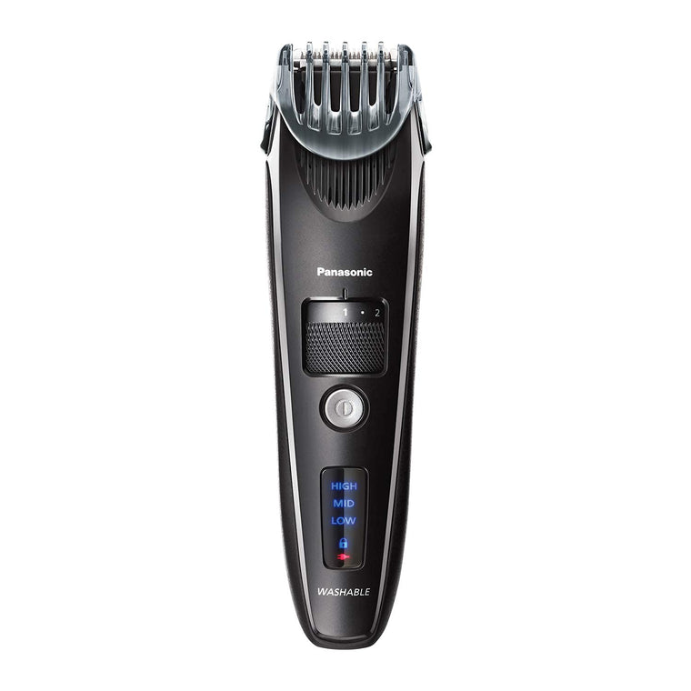 Tondeuse à barbe pour homme Panasonic, précision sans fil, tondeuse à cheveux avec sabot et 19 réglages ajustables, lavable, ER-SB40-K