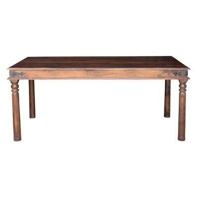 Table de salle à manger en bois massif Fanch Bungalow Rose
