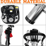 Marteau enfonce-piquets thermique à 4 temps, moteur à essence 37,7 cm³, outil de jardinage pour clôture, refroidissement par air, monocylindre, avec 2 têtes d'enfonçage