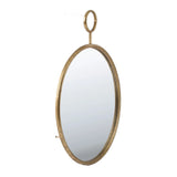 Miroir mural rond encadré de style moderne doré CC Home Furnishings 28,25 po