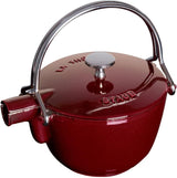 Bouilloire ronde en fonte Staub, 1 qt – Basilic, Fabriquée en France