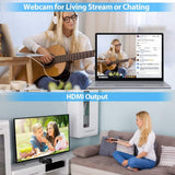 Caméscope 4K HD avec mise au point automatique, 48 MP, 60 FPS, zoom numérique 30X, fonction LED pour YouTube, batterie 4500 mAh avec stabilisateur portatif, télécommande, microphone et carte SD 64 Go